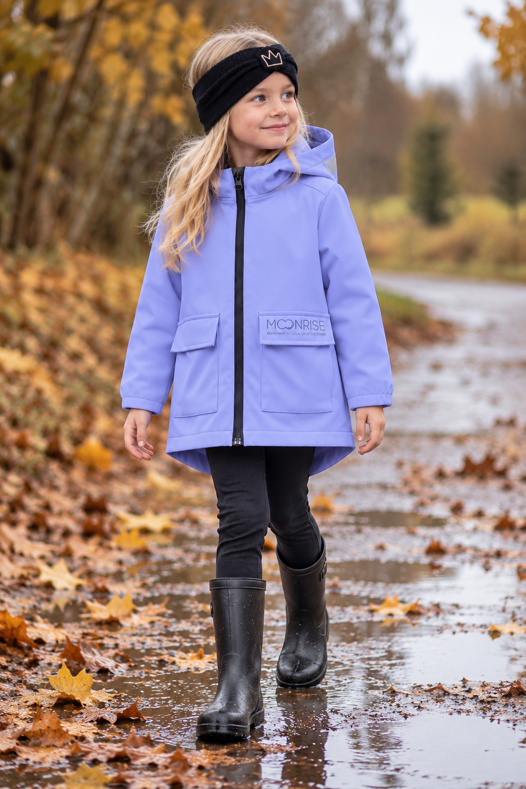 Detská softshell bunda - look up at the stars sky blue 
