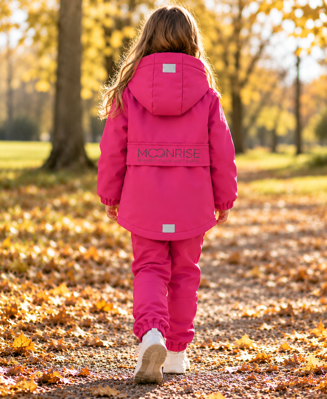 Dětská softshellová bunda Look up at the Stars – Fuchsia