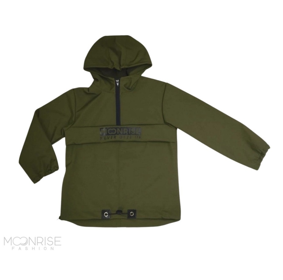 Dětská softshell bunda - anorak khaki