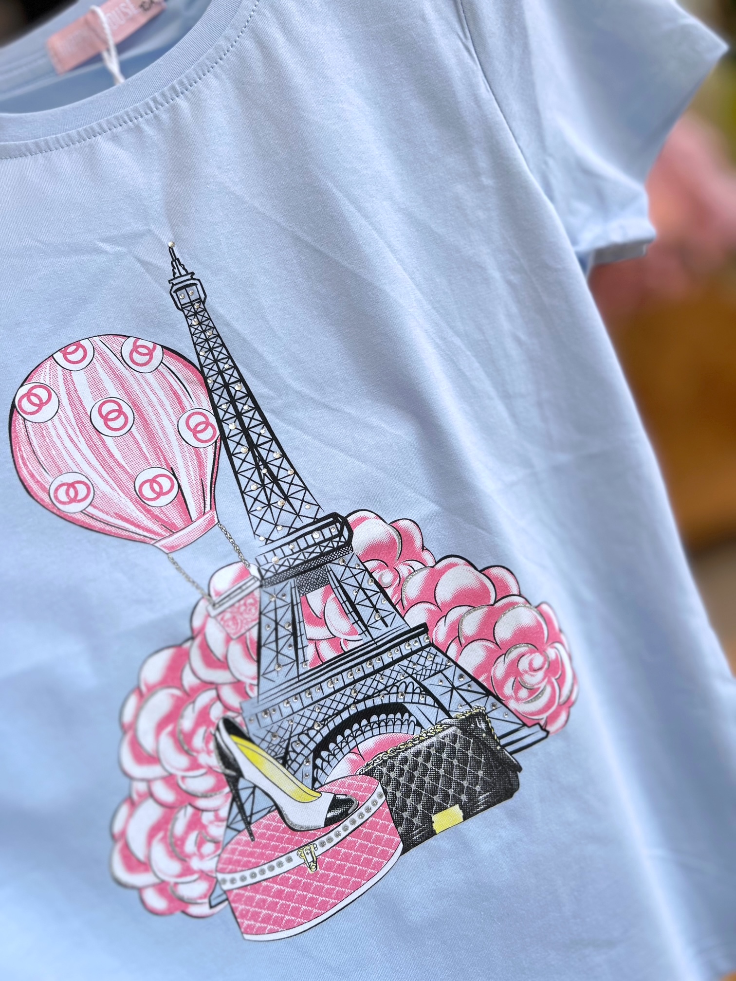 Triko Paris , modrá