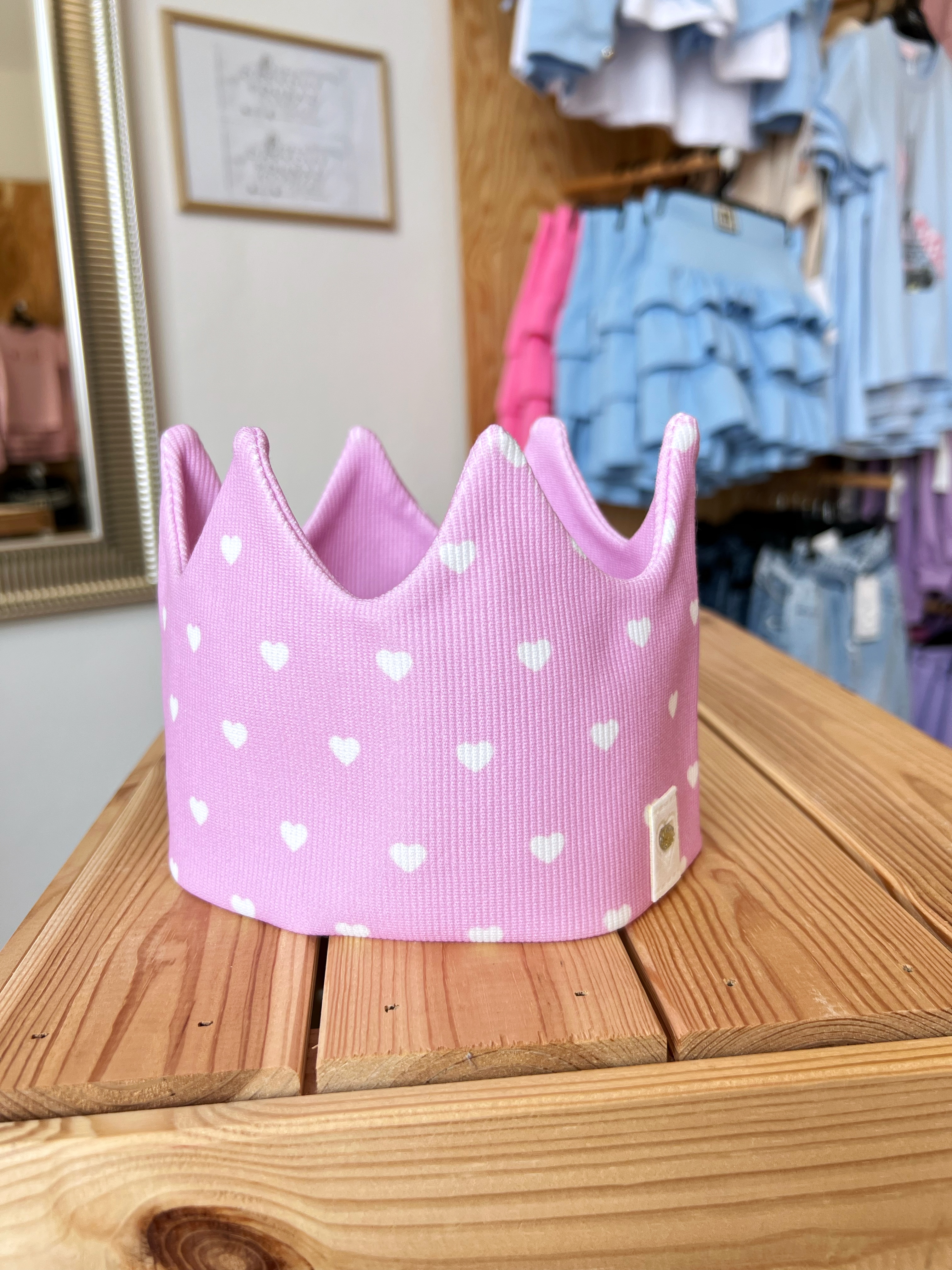 Čelenka korunka , srdíčko světle růžová