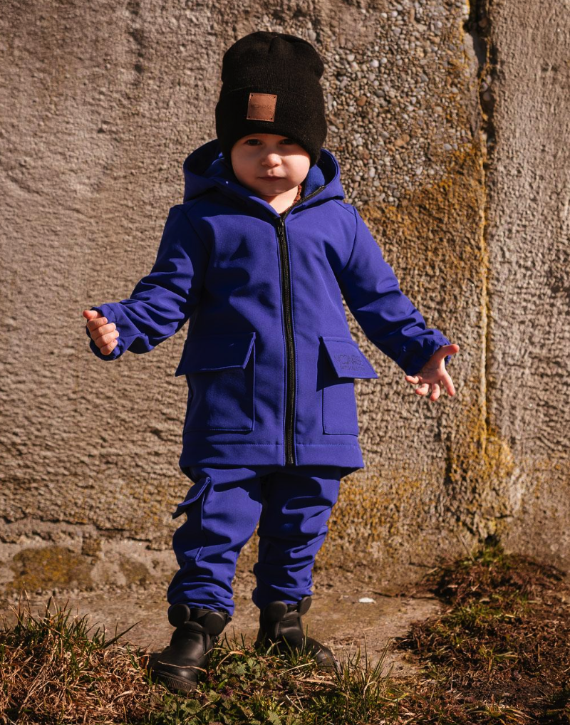 Dětská softshell bunda - look up at the stars blue