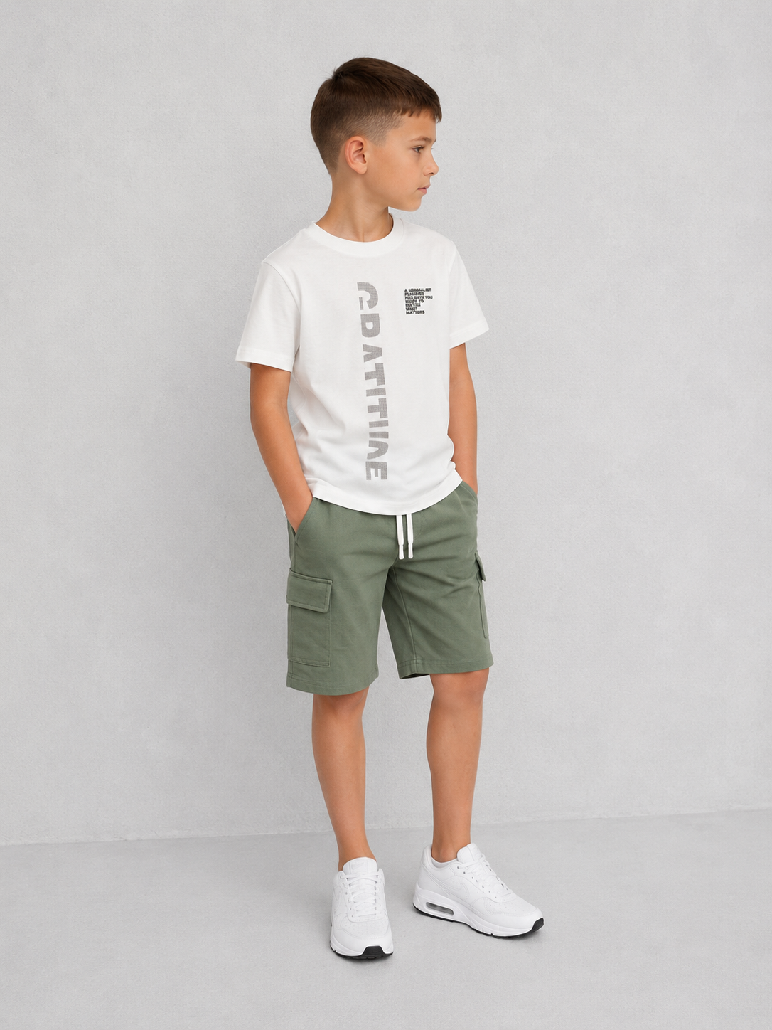 Chlapecký set Minimalist , khaki