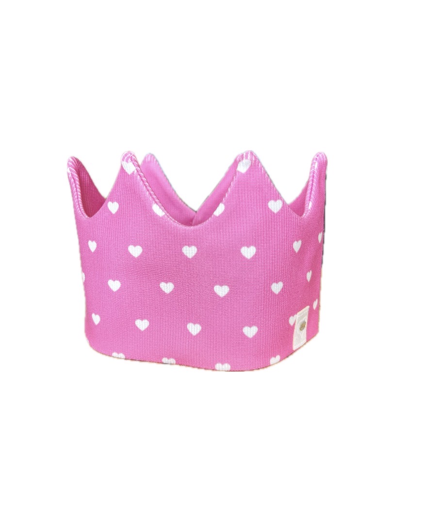 Čelenka korunka , srdíčko tmavě růžová